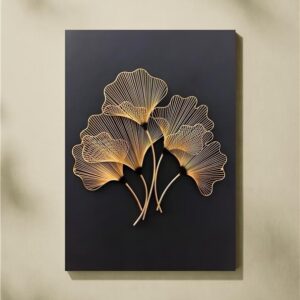 Golden Bloom Metal Wall Decor